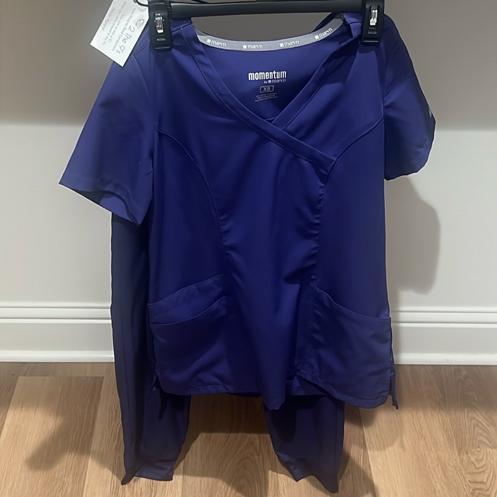 Momentum by Maeve jogger scrub set purple